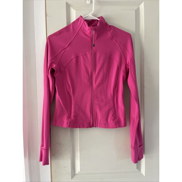 Lululemon Nulu Cropped Define Jacket Sonic Pink Size 8 Yoga Fitness Athletic - Picture 1 of 16